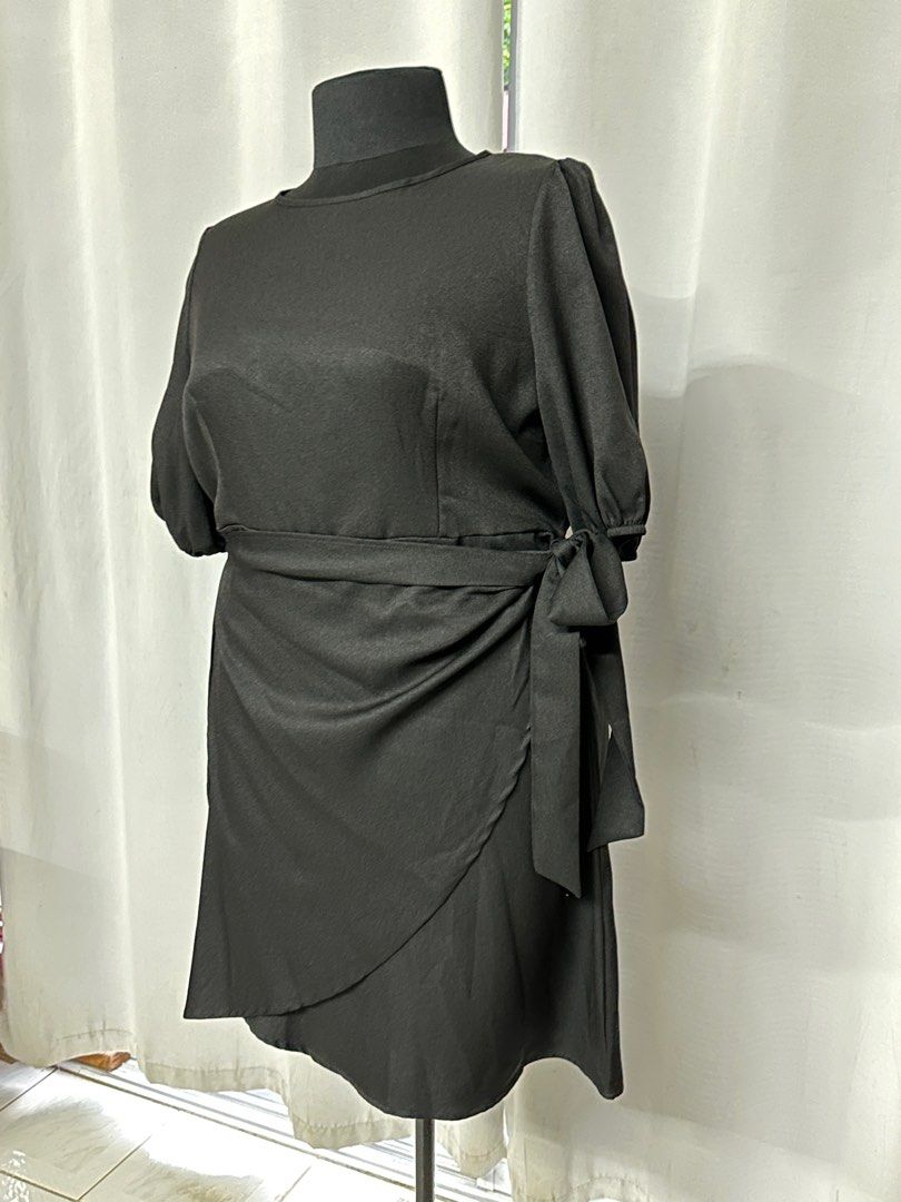 PLUS SIZE SHEIN BLACK DRESS (Category: Dresses) located in Dumaguete. Submitted by prelovedbysuzy (Listing ID 1333322552, Image 2). Description: SHEIN BLACK DRESS “wrap style” on the bottom part In good condition Size 3XL used twice only :).