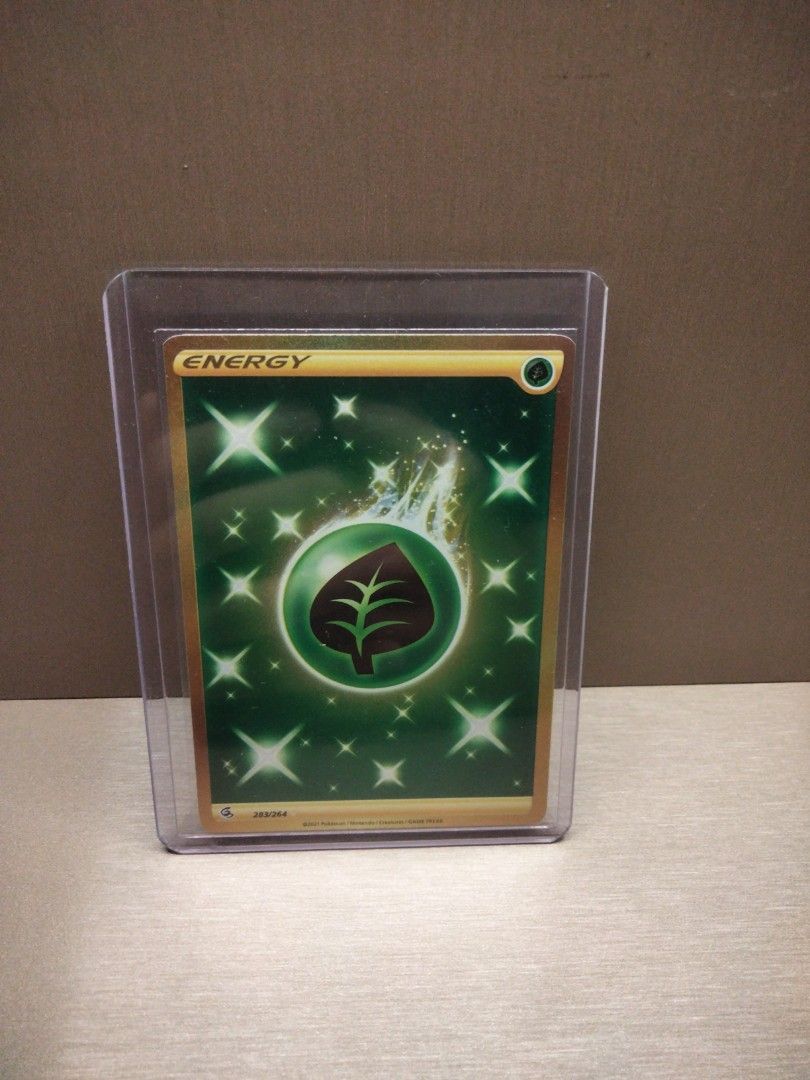 Pokemon gold rare leaf energy card, Hobbies & Toys, Toys & Games on  Carousell