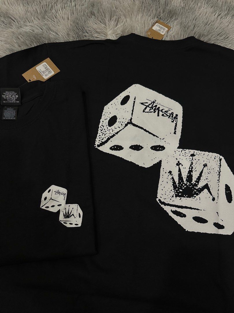 Ready-Stock] Stussy Shakers Tee Black L, Men's Fashion, Tops