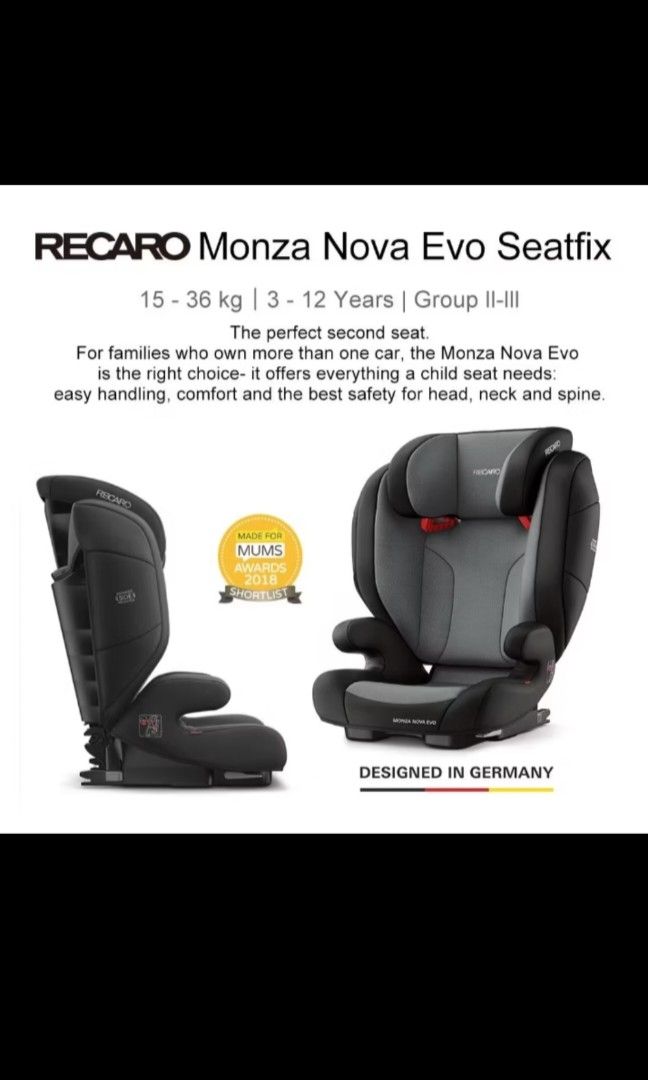 Recaro monza nova evo seatfix 2018 best sale