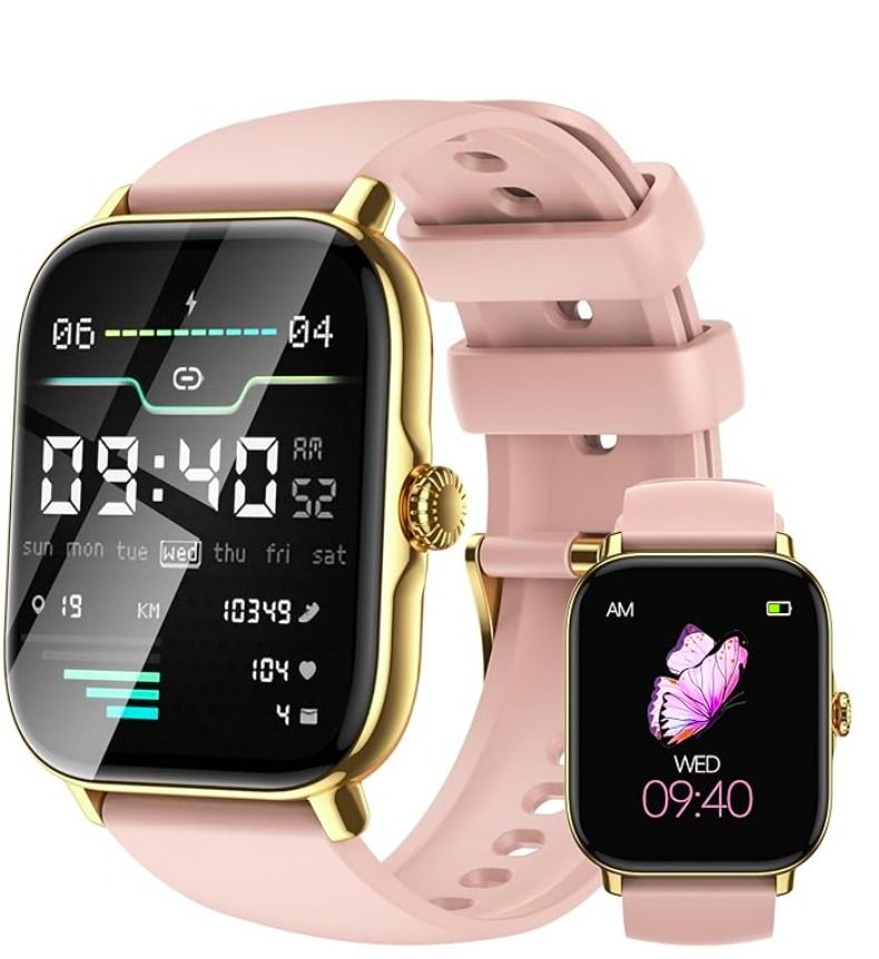 Smart Watch for Women with Bluetooth Call 1.85 Touchscreen Smartwatches with Pedometer Heart Rate Sleep Blood Oxygen Monitor 113 Sport Mode IP68 Waterproof Womens Watches for IOS Android Mobile Phones...