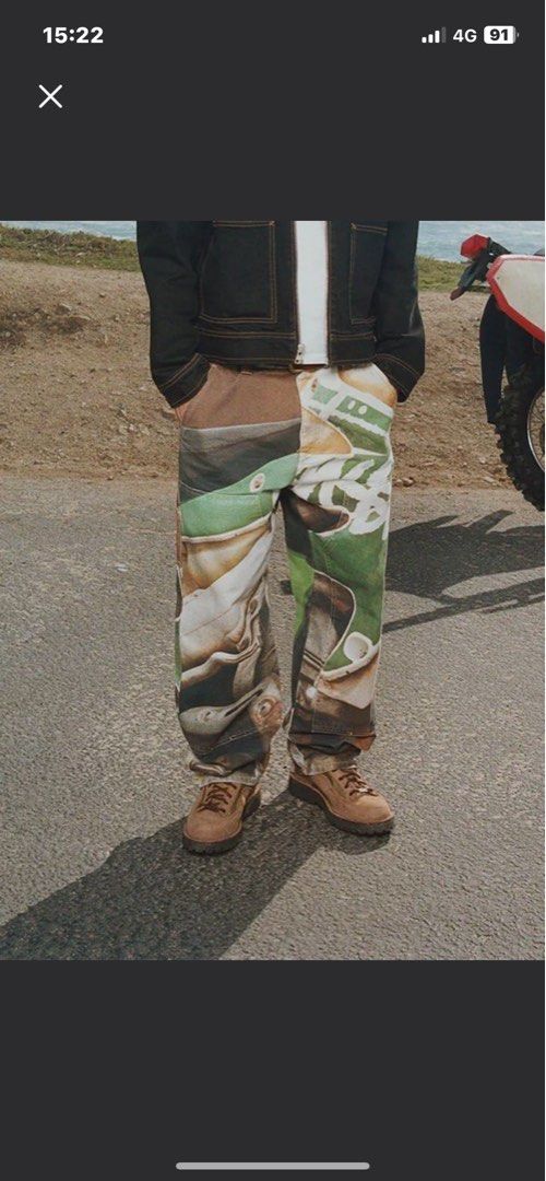 STUSSY WORK PANT CANVAS BAJA PRINT MULTI, 他的時尚, 褲子