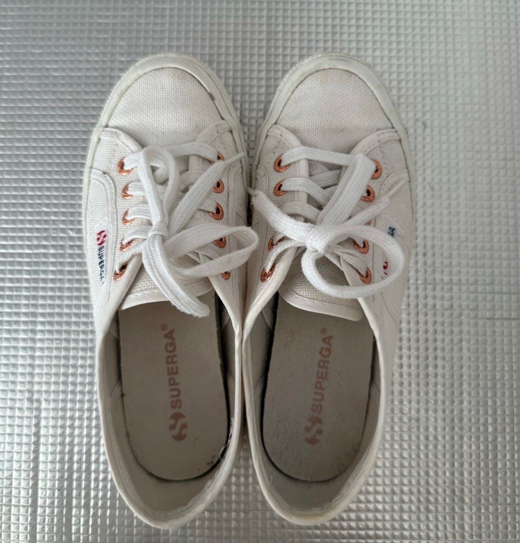 white rose gold superga