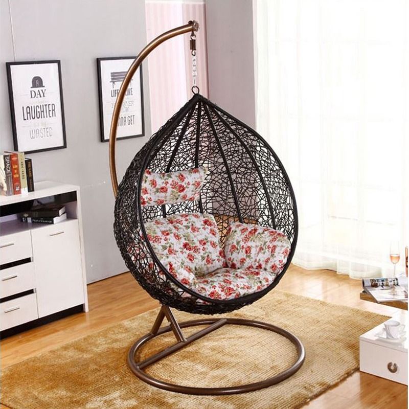 Swing Chair Single Rocking Chiar With Cushion Hanging Basket Cod