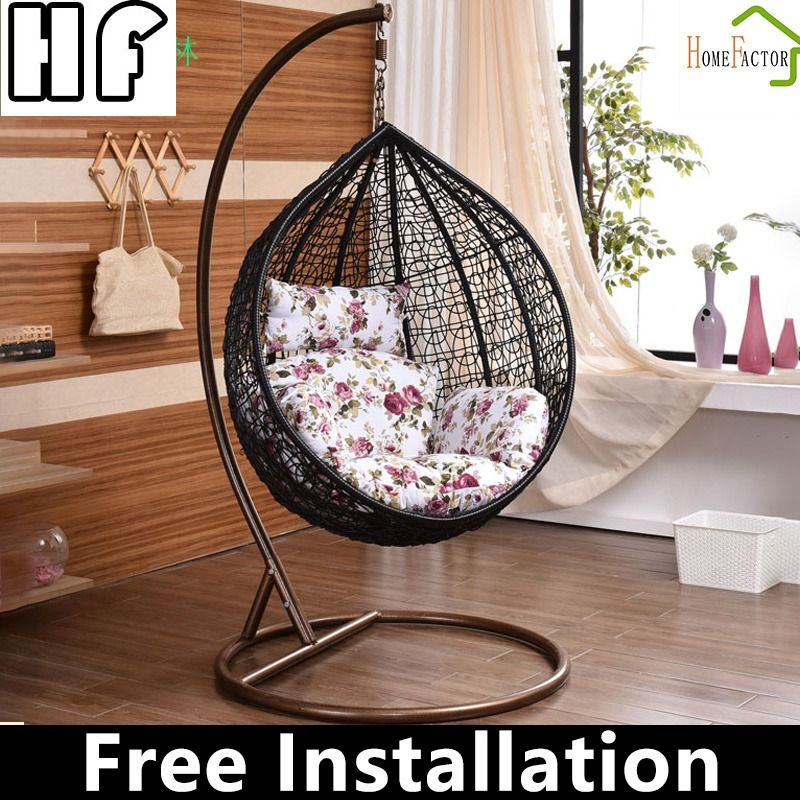 Swing Chair Single Rocking Chiar With Cushion Hanging Basket Cod