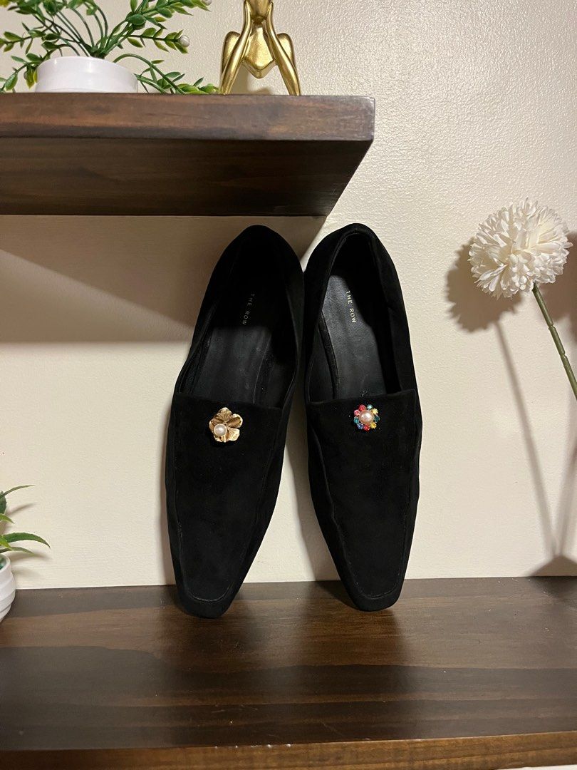 The row minimal suede loafers on sale