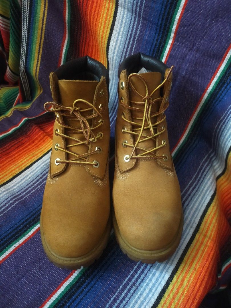 Timberland 6 Inch 42687 Double Collar Wheat Fesyen Pria Sepatu Sepatu Boot di Carousell