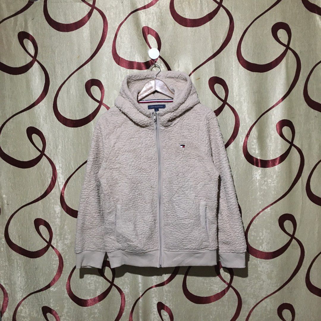 Tommy hilfiger fuzzy zipper hoodie deals