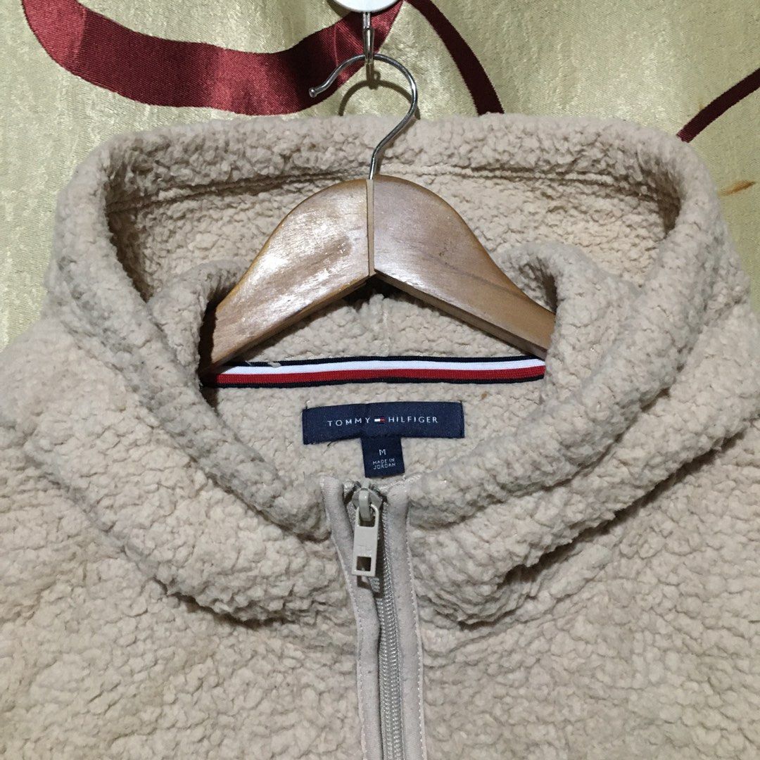 Tommy hilfiger fuzzy zipper hoodie best sale