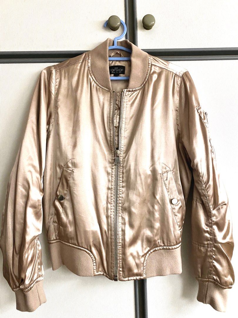 Topshop satin bomber jacket cheap