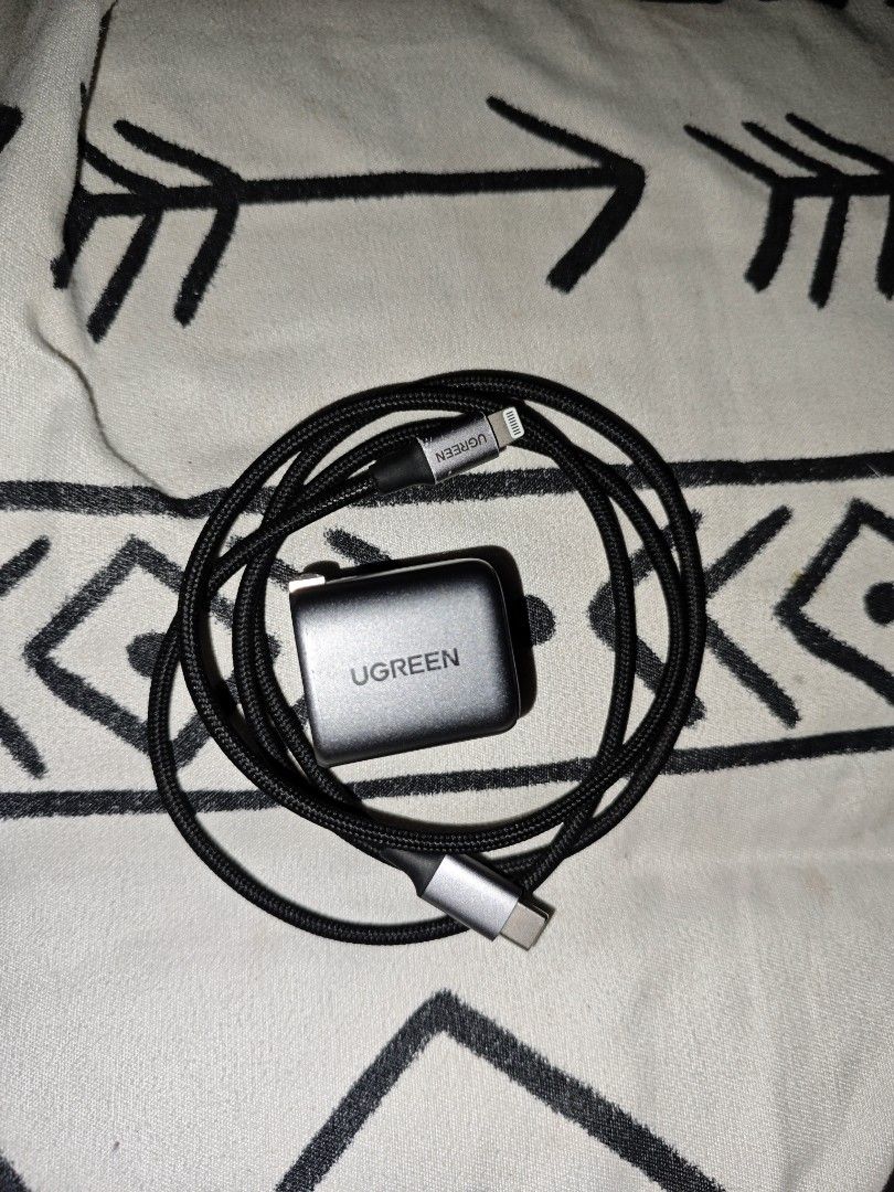 UGREEN Nexode 20w + UGREEN Braided MFi Cable (Category: Chargers & Cables) located in Manila. Submitted by christian40838 (Listing ID 1333237164, Image 1). Description: Selling as set only RFS: Unit Sold.