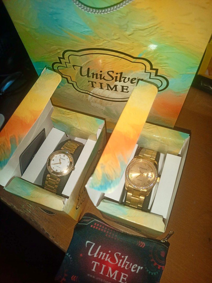 Unisilver watch gold plated online