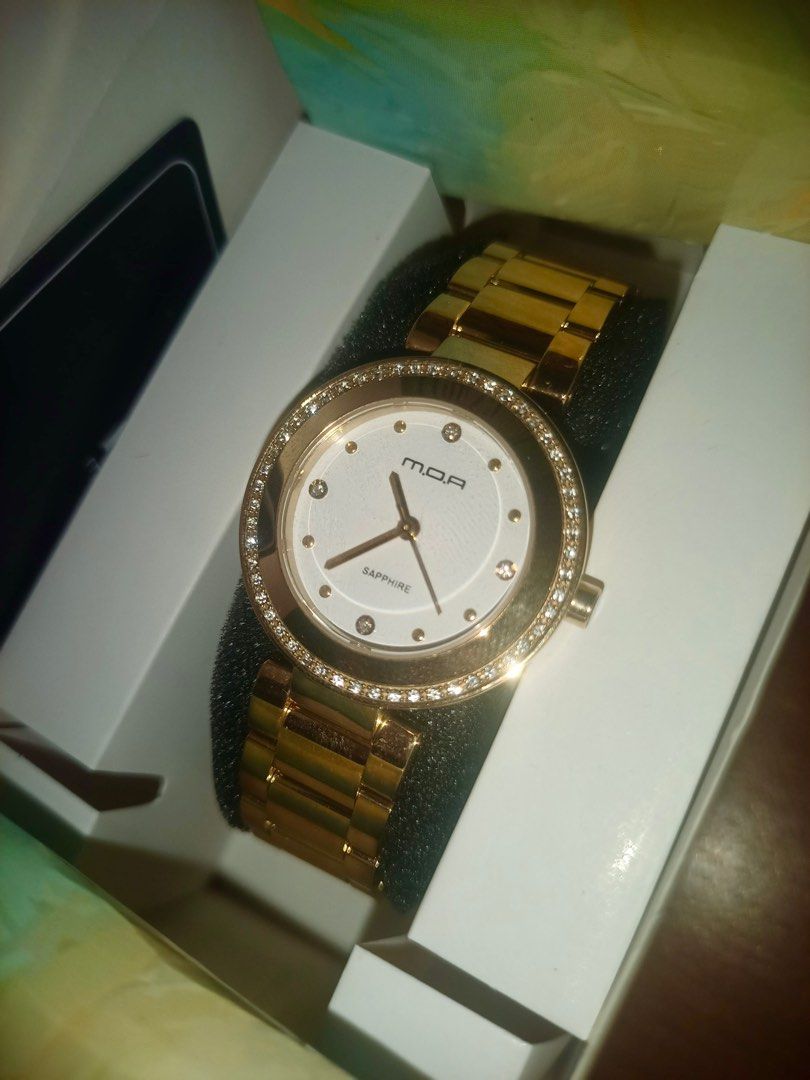 Unisilver watch gold plated sale