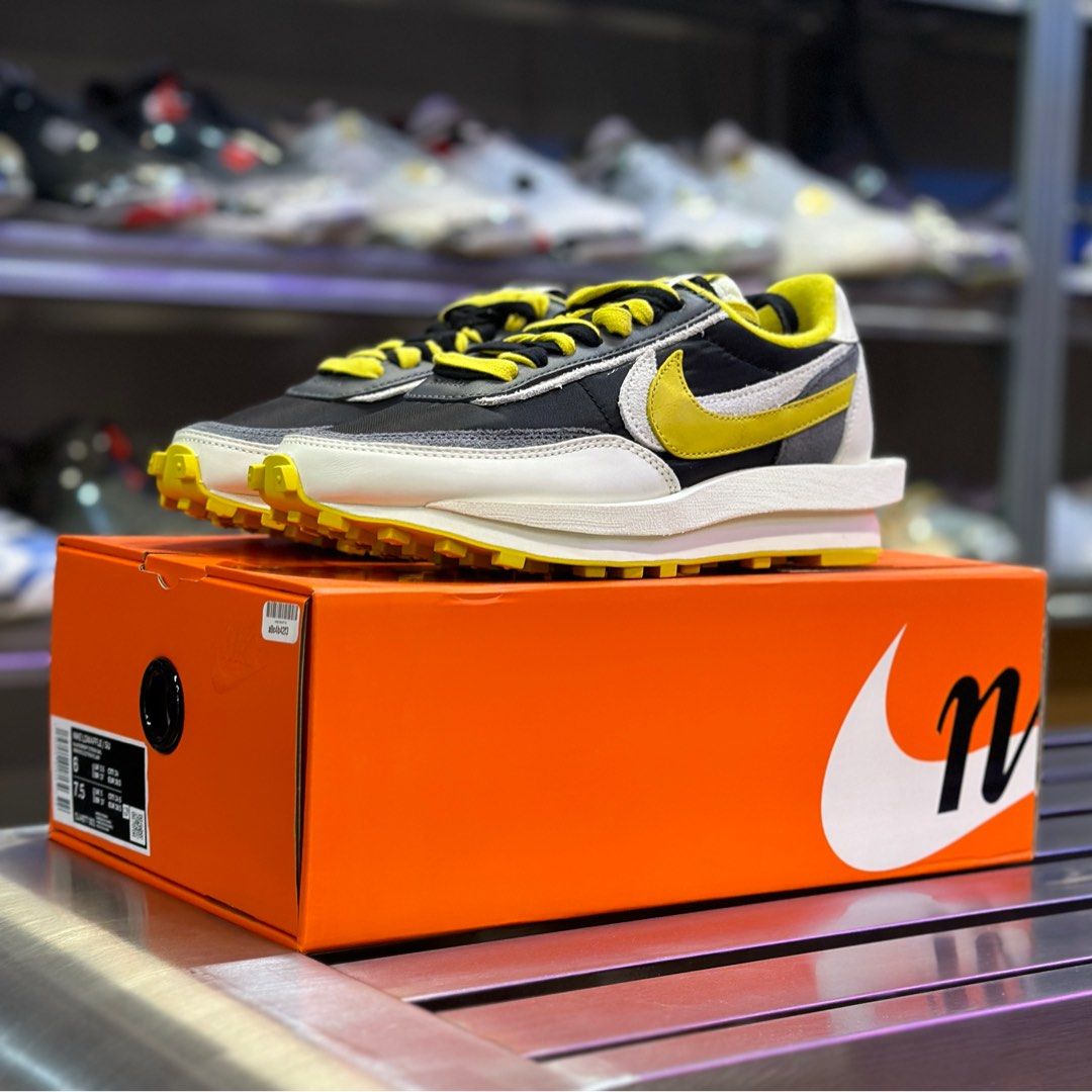 US5.5 6 NIKE X SACAI X UNDERCOVER LDWAFFLE BRIGHT CITRON Women s Fashion Footwear Sneakers on Carousell