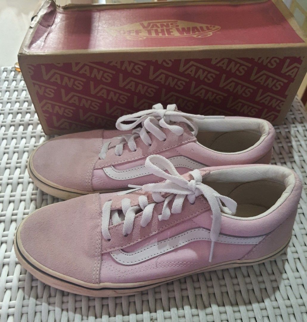Vans Old Skool Lilac Snow True White Fesyen Wanita Sepatu di Carousell