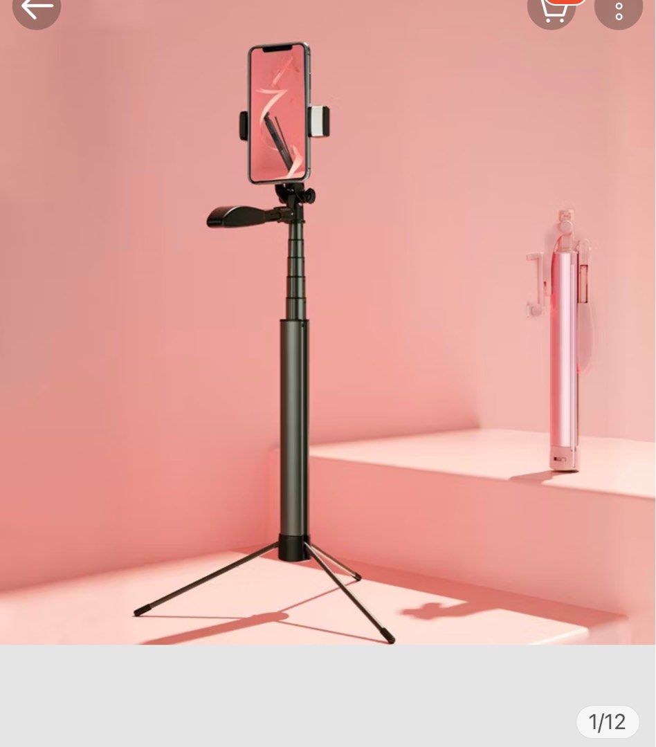Video stabilizer selfie stick (Category: Tripods & Monopods) located in Pasig City. Submitted by chubby_cheeks (Listing ID 1333255679, Image 1). Description: Used once for travel Orig price 2800 .