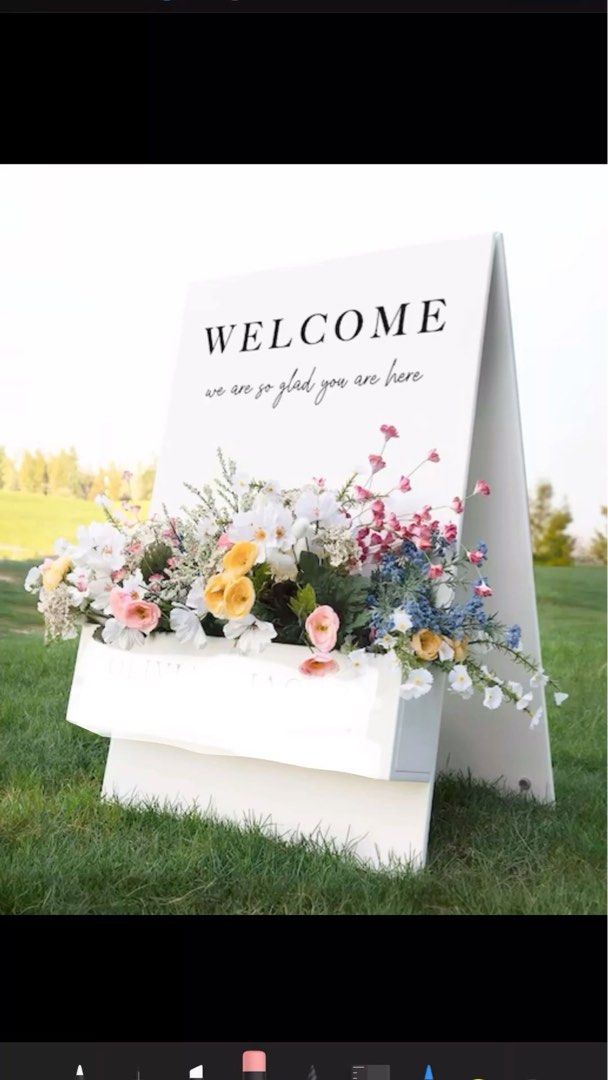 Welcome Signage Flower Box [For Rent], Furniture & Home Living, Home ...