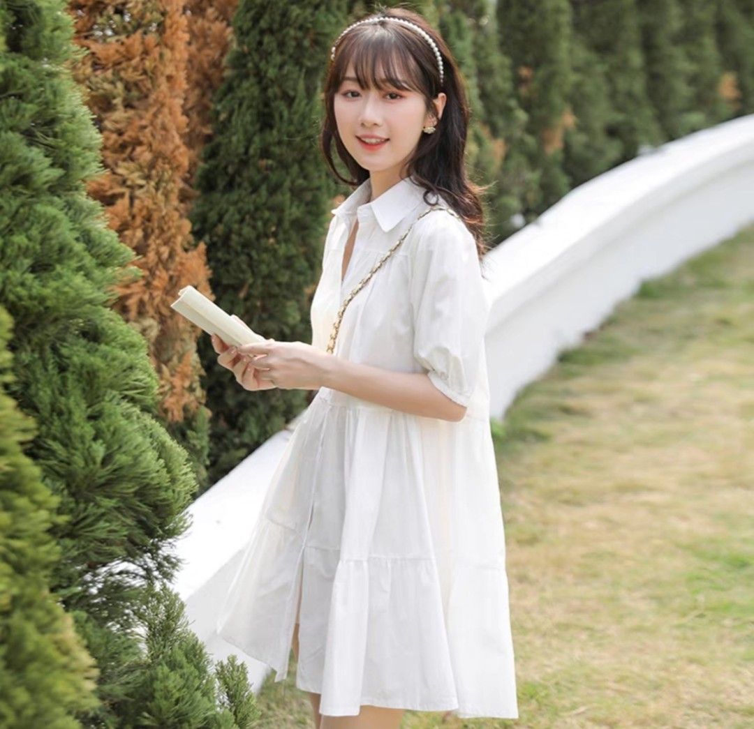 White babydoll dress