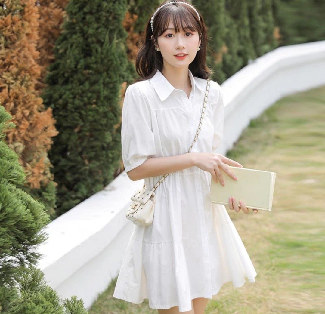 White babydoll dress womens on sale