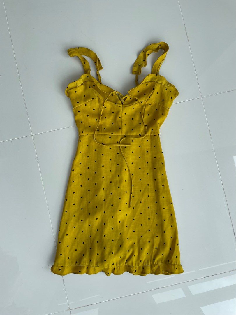 Yellow polka dot sundress outlet