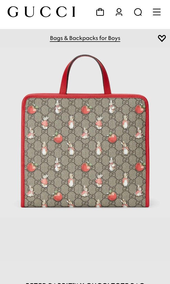 100% authentic Gucci x Peter Rabbit Children Bag, Luxury, Bags