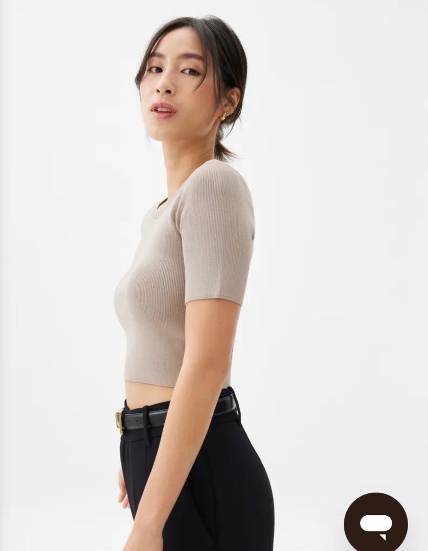 【Love Bonito】Kyle Knit Round Neck Crop Top Kyle Knit Round Neck Crop Top | Love, Bonito US
