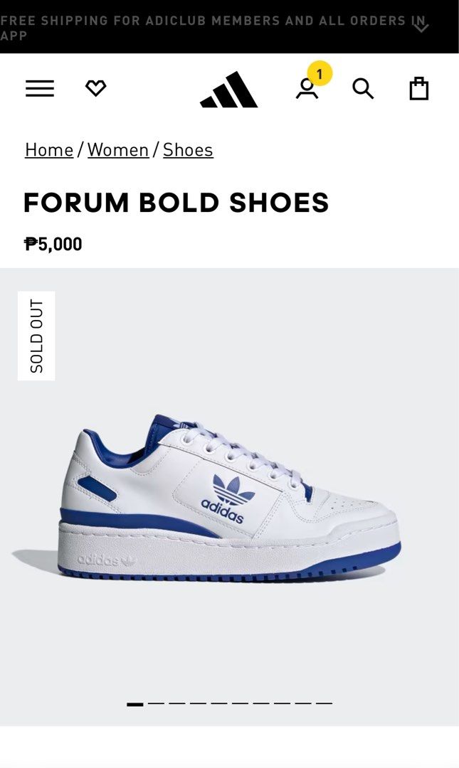 Adidas Forum Bold Low (Category: Sneakers) located in Dasmarinas. Submitted by mnqstuff (Listing ID 1333434532, Image 2). Description: Original Never used; sinukat lang With box Selling below srp! Some shops sell it from ₱5,500 and up. .
