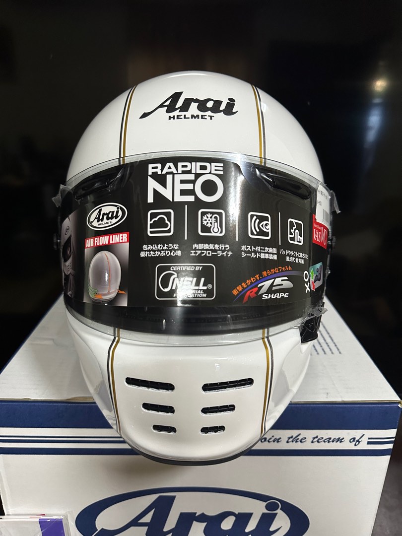 Arai Rapid Neo Cafe Racer White, Motorbikes, Motorbike Parts ...