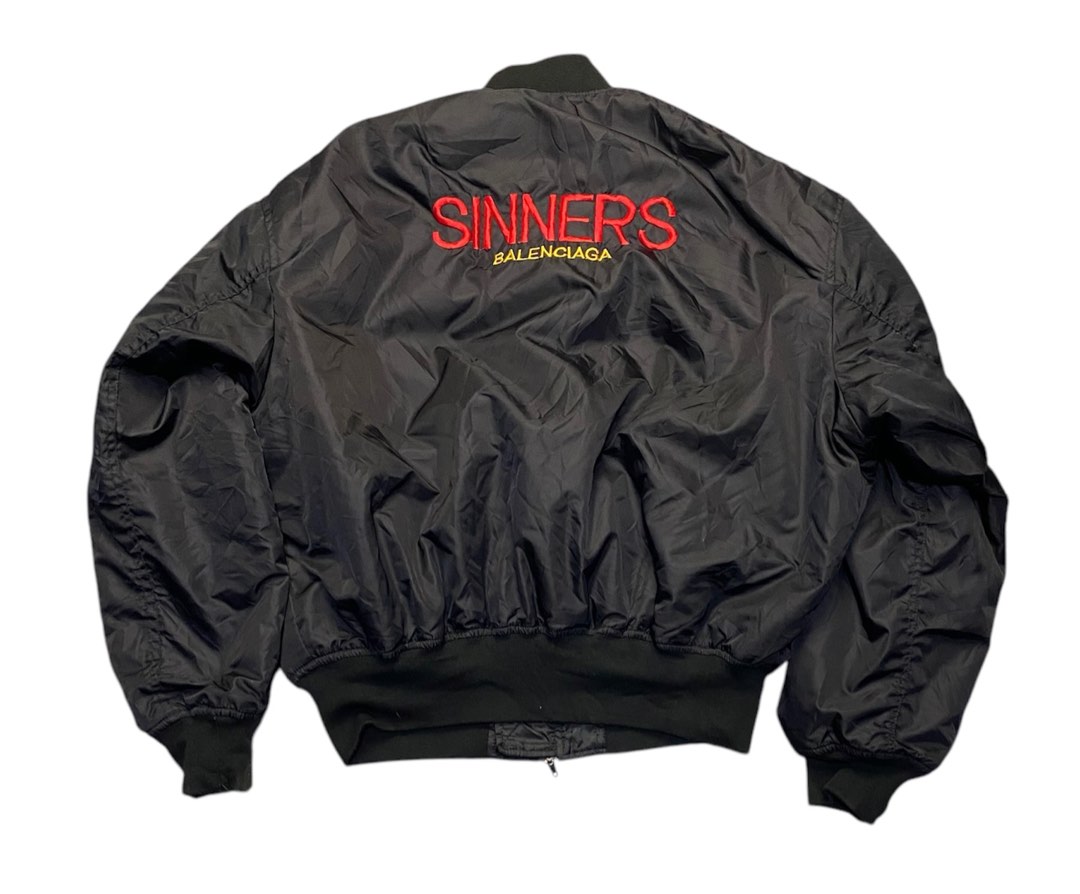 Balenciaga Sinners Bomber Jacket Men s Fashion Coats Jackets and Outerwear on Carousell