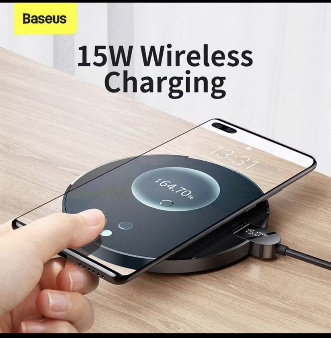Baseus Wireless Charging for Apple Iphone (Category: Chargers & Cables) located in Pasay City. Submitted by jellymuffin_ (Listing ID 1333402876, Image 1). Description: Baseus 15w Wireless Charger For Apple Iphone Charging interface Type C Bnew. Inopen to test the item Location: Tanauan Batangas (weekends Pasay, Manila) Mop: Gcash/Bank Transfer/Maya Mod: J&T/Flash Express.