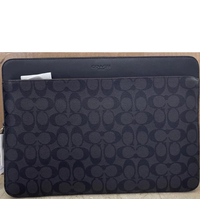 BRAND NEW AUTHENTIC INSTOCK COACH TABLET CASE IPAD CASE LAPTOP SLEEVE SIGNATURE BLACK F32654 32654 Computers Tech Parts Accessories Laptop Bags Sleeves on Carousell