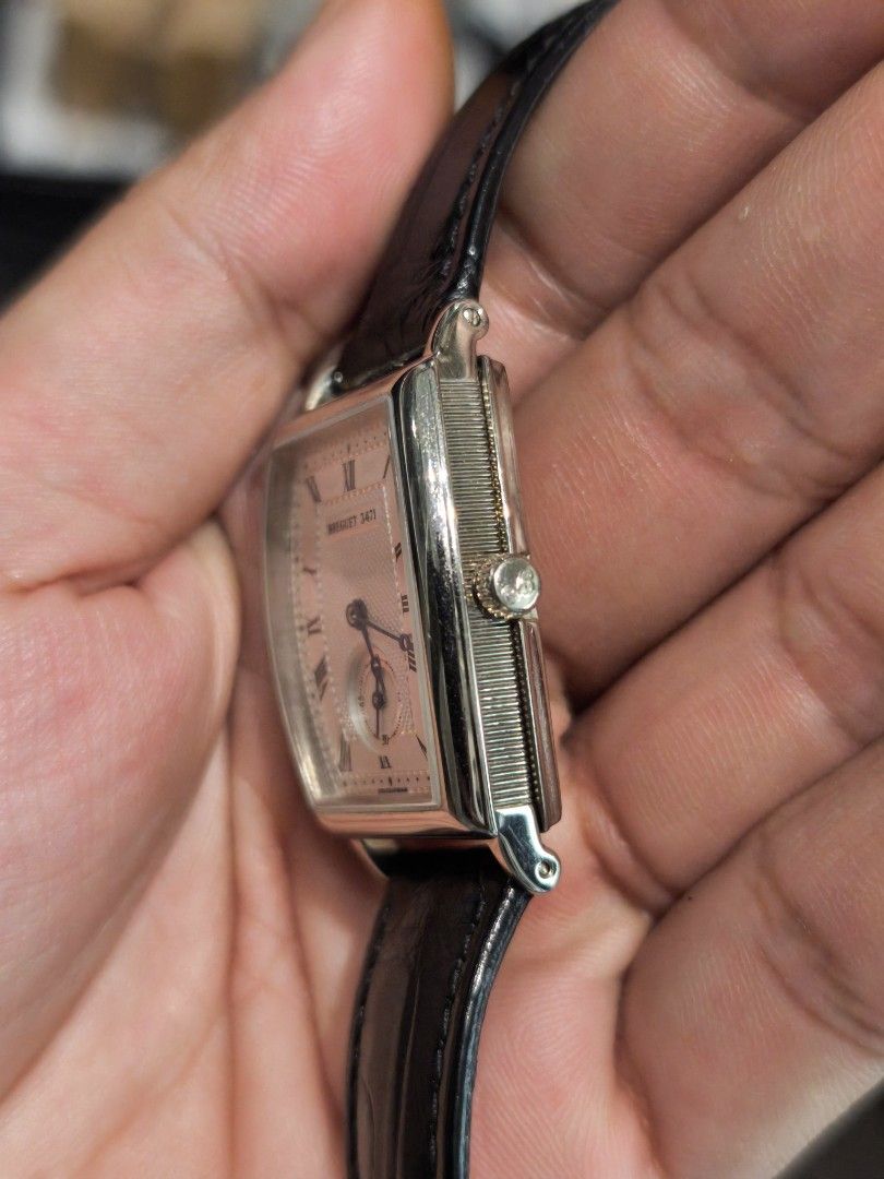 BREGUET Heritage Curved tonneau case watch 18k white gold with buckle
