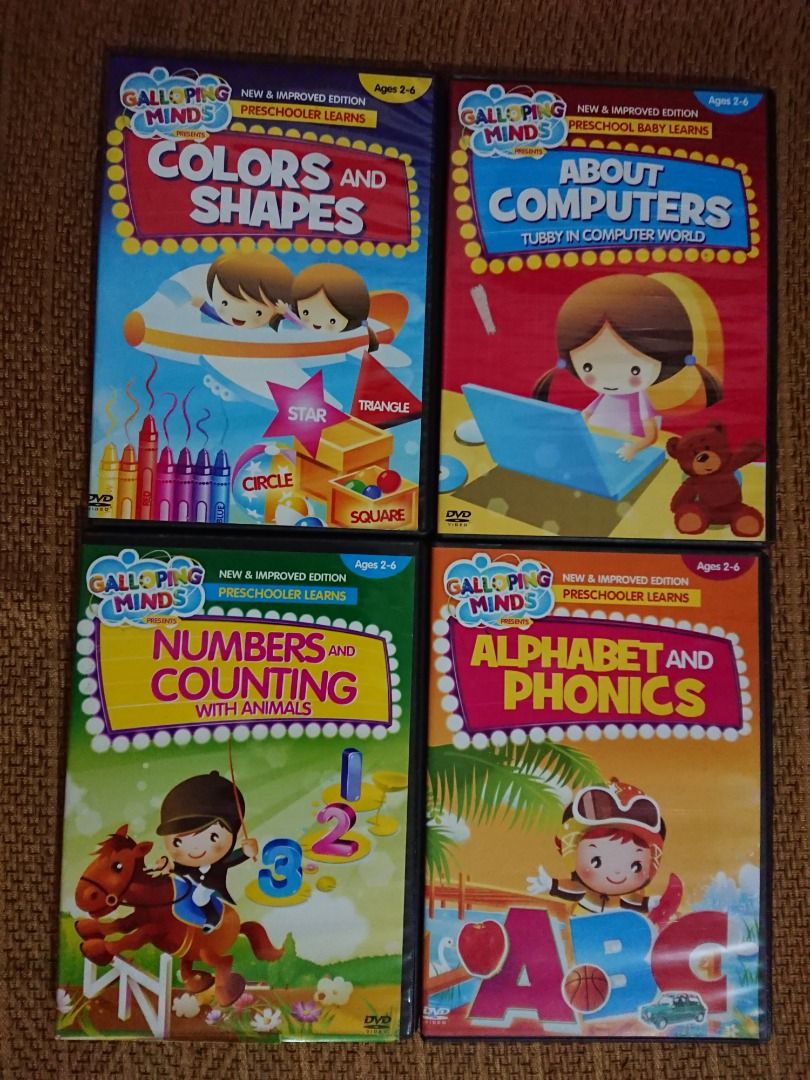Children Educational DVDs (Category: Children's Books) located in Pasig City. Submitted by in2vintagestuffs (Listing ID 1333412846, Image 1). Description: Educational DVDs for Children: Galloping Minds 75 each Barney 125 each Baby Genius 75 each .