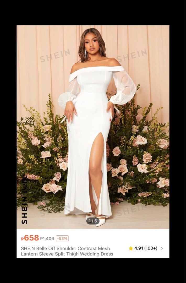 Civil Wedding Dress (Category: Dresses) located in Taguig. Submitted by maanps (Listing ID 1333422951, Image 1). Description: Used only once on my wedding reception Medium size.