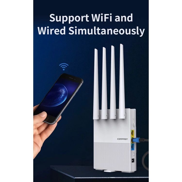 COMFAST 4G LTE Wireless Router SIM Card TPG SIM Card Wifi Modem With ...