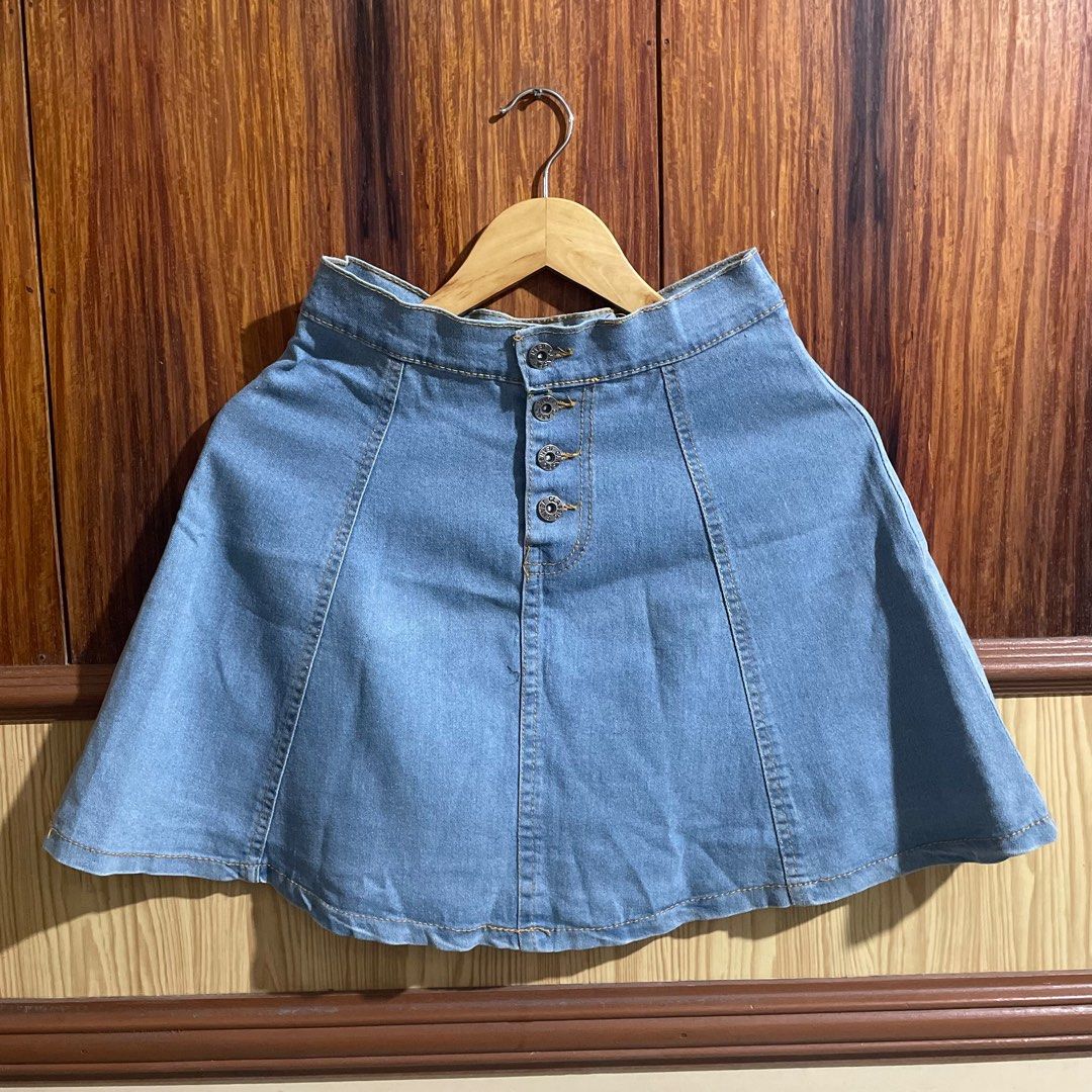 Denim skirt outfit tumblr store
