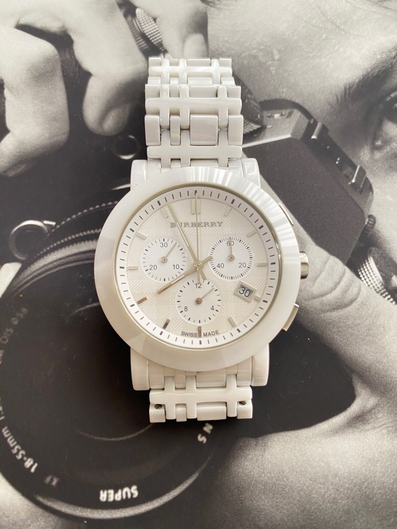 Burberry ceramic white watch 2025