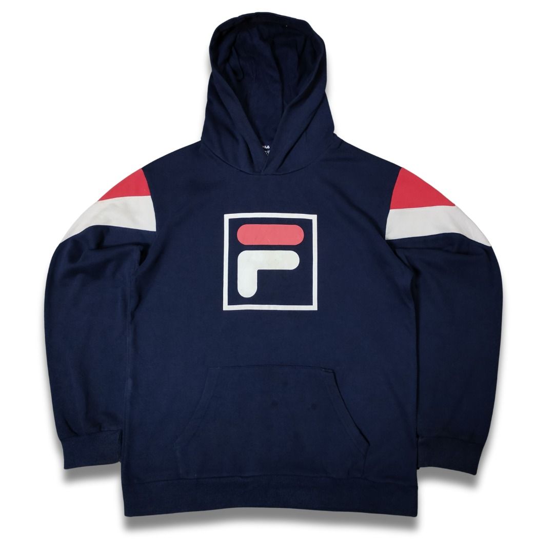 FILA Big Logo Hoodie Jacket Men s Fashion Coats Jackets and Outerwear on Carousell