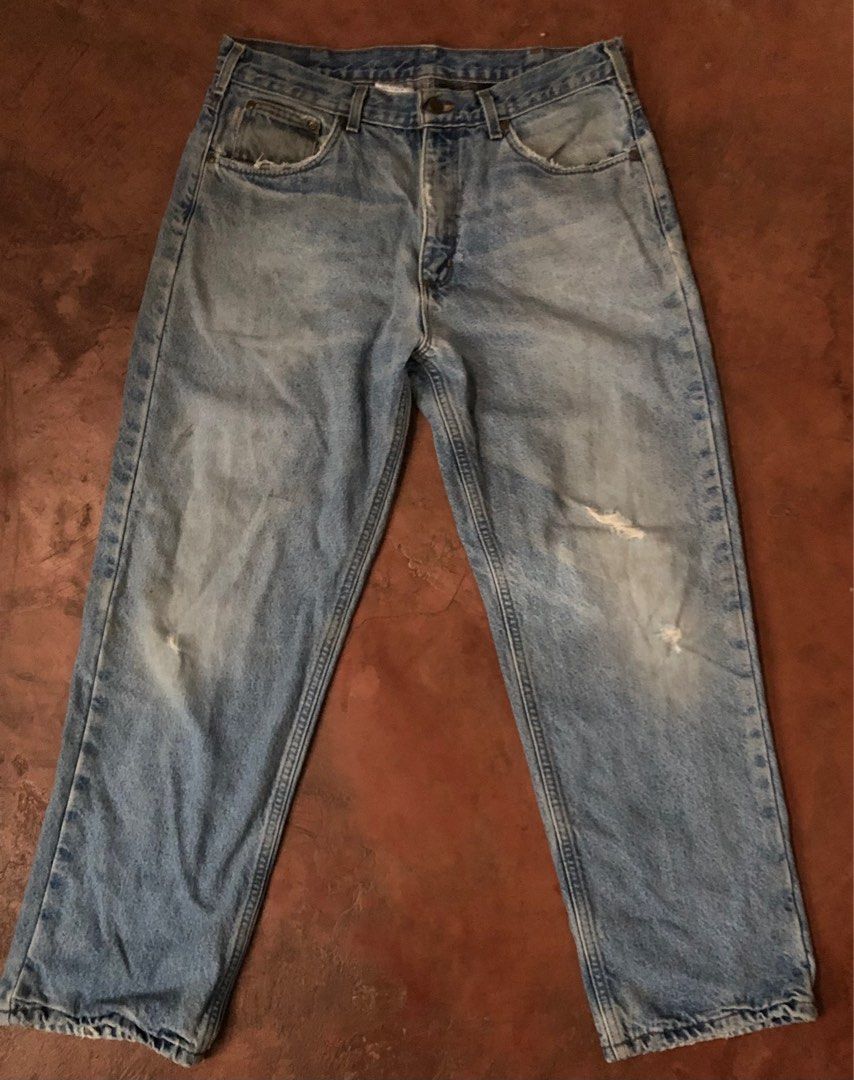 Flannel Lined Carhartt Jeans Men s Fashion Bottoms Jeans on Carousell