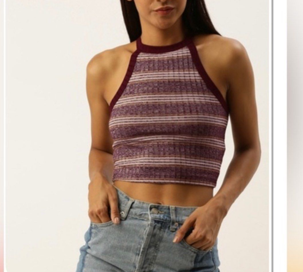 Forever 21 Burgundy Halter Top (Category: Sleeveless) located in Marikina City. Submitted by marjpc (Listing ID 1333412037, Image 2). Description: Forever 21 Burgundy Halter Top P240 Authentic Medium on tag Length 17” First to pay basis. No reservations. BPI or GCash Shipping fee care of buyer thru J&T Express Or Any same day courier care of buyer. Buyer will book.😊 📍Marikina.