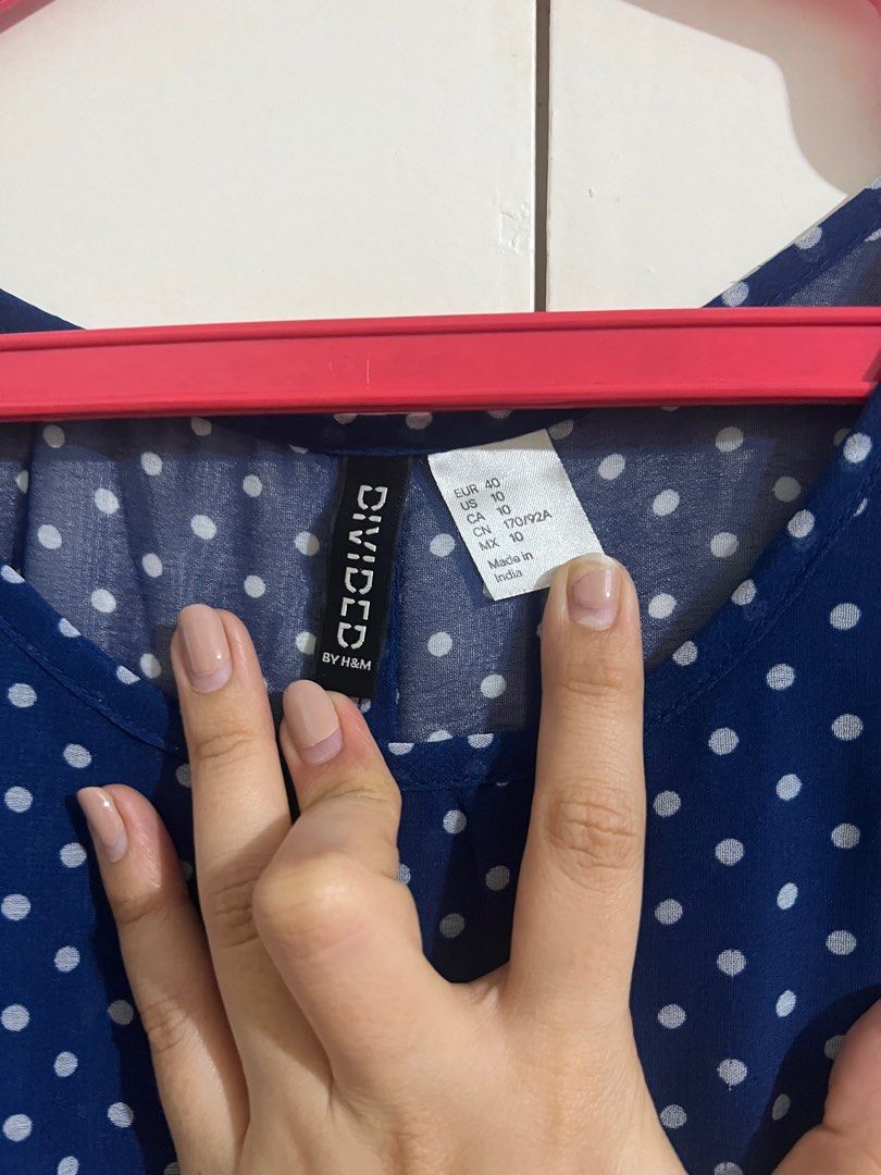 H&M Blue Polka Dots Dress, Women's Fashion, Dresses & Sets, Dresses on  Carousell