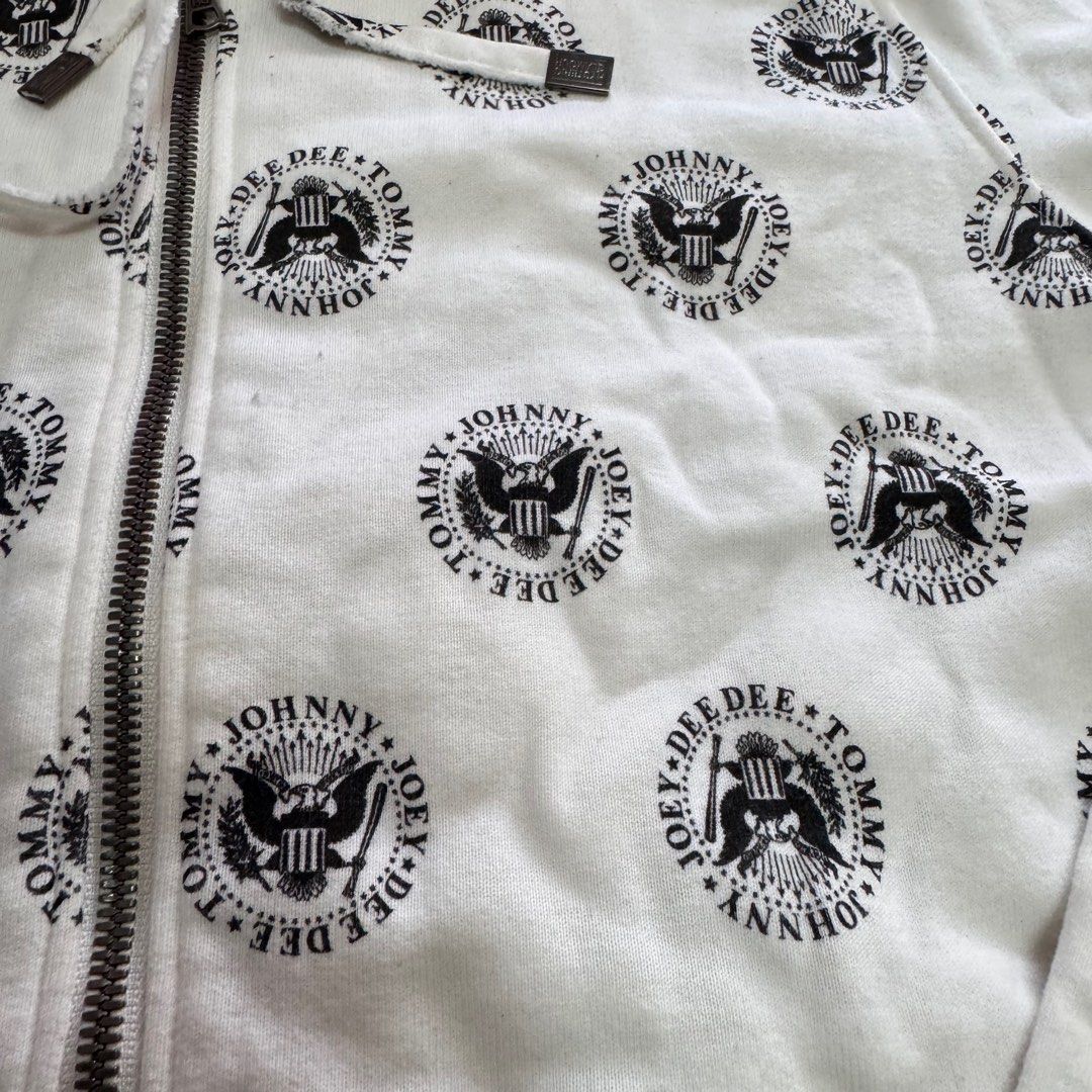 Hysteric Glamour x Ramones Zip Up Hoodie Sweatshirt Size XS Pit 17.5