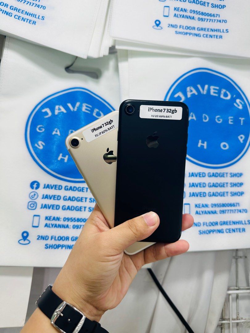 Iphone 7 32gb FU 100% batt (Category: iPhone 7 Series) located in San Juan City. Submitted by javedsgadgetshop (Listing ID 1333477254, Image 1). Description: OPEN FOR INSTALLMENT VIA CREDIT CARD/GGIVES/SPAY/BILLEASE & SWAP/TRADE-IN! BUY AND SELL! Quick Specs : Iphone 7 •32gb •NTC Variant •100% batt health •Factory Unlock •90% Smoothness •No hidden issue | No Repaired •100% Authentic | Not Refurbished •w/ OEM Charger & store warranty ❣️ - serial c
