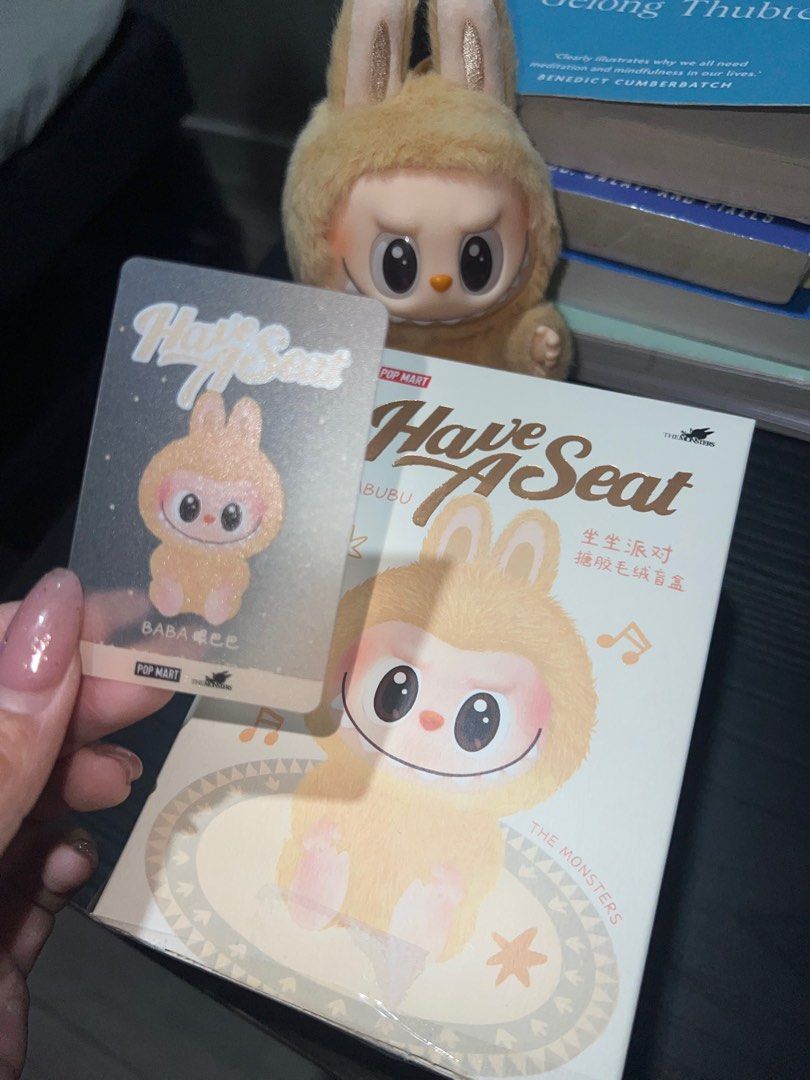 Pop Mart Labubu Have A Seat V2 Baba (Category: Designer & Blind Box Toys) located in Taguig. Submitted by 888nini56 (Listing ID 1333462159, Image 1). Description: Labubu V2 Baba Opened foil to check but brand new Loc is Taguig, can do Lalamove anytime.