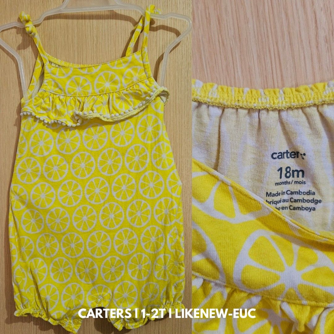 Carter's lemon romper best sale