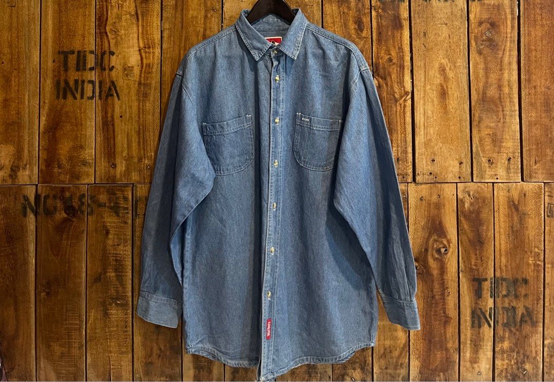 MARLBORO USA VINTAGE DENIM SHIRT BIG SIZE