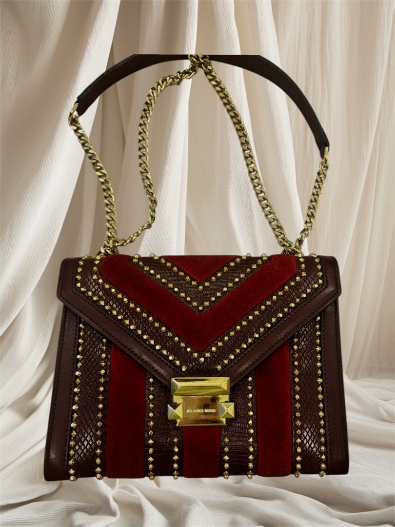 Michael kors whitney maroon deals