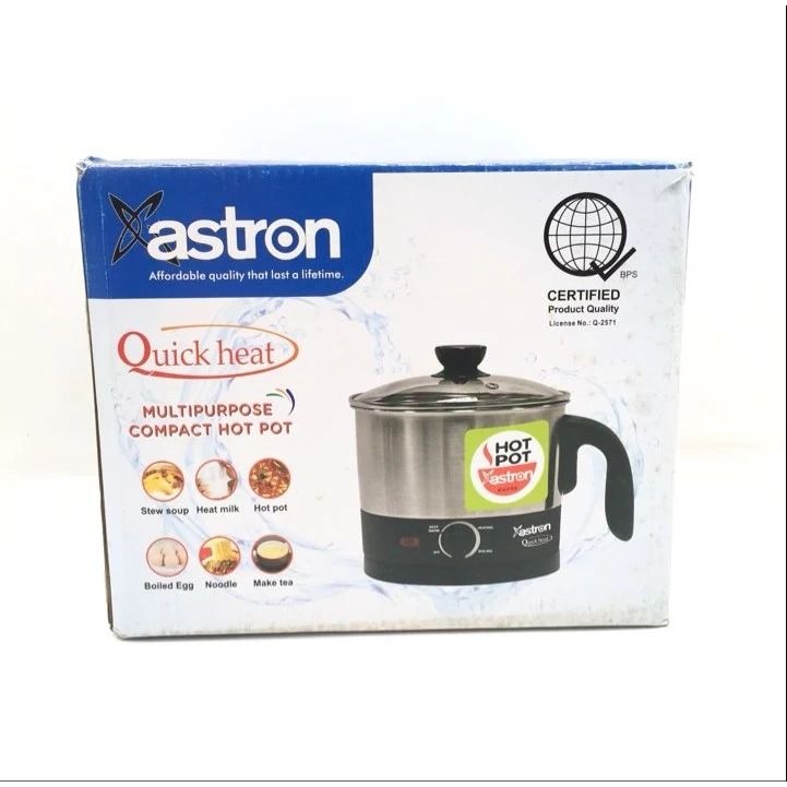 MK ASTRON 1.2L 600Watts Electric Mini Multi Cooker Portable Quick Heat ...