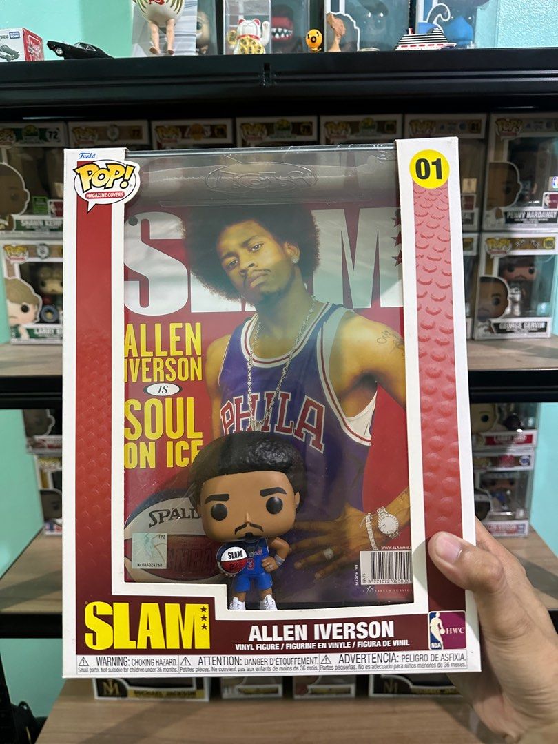 NBA FUNKO POP SLAM COVER (Category: Designer & Blind Box Toys) located in Malabon City. Submitted by reyyyyyyyyyyyyyyy (Listing ID 1333495440, Image 1). Description: For sale: NBA Funko Pop Allen Iverson Slam 01- SOLD Shaquille O’Neal Slam 02 - SOLD Vince Carter Slam 03 - P1000 Ray Allen Slam 04- P1100 Tim Duncan Slam 05 - P1700 Jason Williams 06 Slam - P1700 Kemp Slam 07- P1350 McGrady Slam 08- P1700 Condition: 9-10/10 NOOB RFS: Decluttering Mee