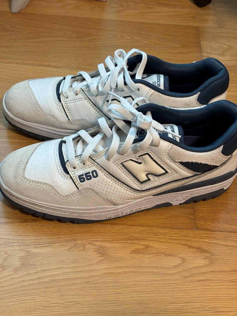 New Balance 550 (Category: Sneakers) located in Makati City. Submitted by jdeclutter (Listing ID 1333415345, Image 1). Description: New Balance BB550-STG White Vintage Indigo Navy Size 10.5 US .